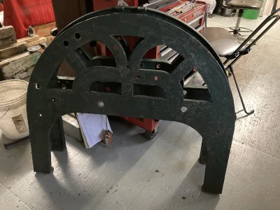 Further workshop view of the Moffat Library clock components.